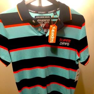 BNWT Superdry men’s Ribbed Polo in Size Medium!